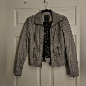 Small Guess faux leather motorcycle jacket, Gray